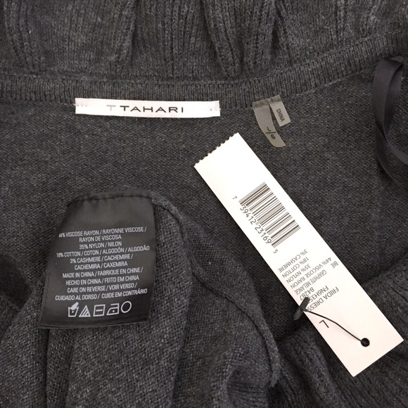 Tahari gray ruffle trim Dress - Picture 5 of 5